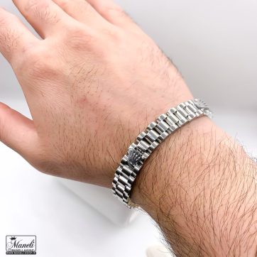 دستبند مردانه رولکس نقره ای
