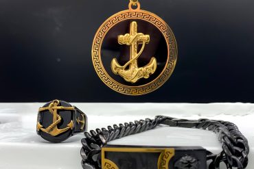 ست دستبند و گردنبند مردانه ورساچ و لنگر