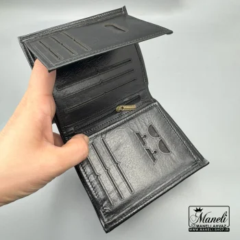 ست کیف پولی کوتاه و جاکلیدی چرم با دو رنگ شیک، هدیه ای ارزشمند با کیفیت دوخت برتر - Image 8