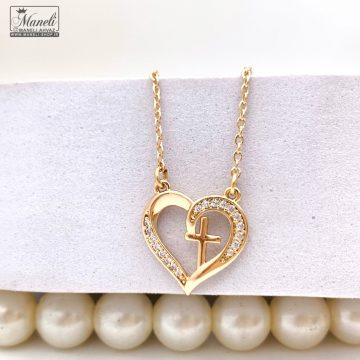 گردنبند قلب صلیب ژوپینگ