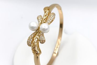 دستبند النگویی مرواریدی ژوپینگ - رنگ ثابت و ضدحساسیت