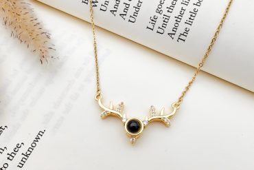 گردنبند دوستت دارم به صد زبان تلسکوپی - طرح شاخ گوزن