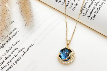 خرید گردنبند کهکشانی استیل ماه و ستاره