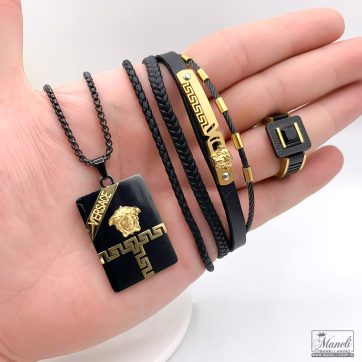 ست دستبند و انگشتر و گردنبند ورساچه