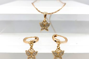 نیم ست پروانه ظریف دخترانه از برند ژوپینگ