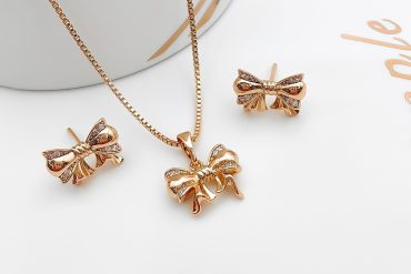 نیم ست پاپیون رنگ ثابت از برند ژوپینگ