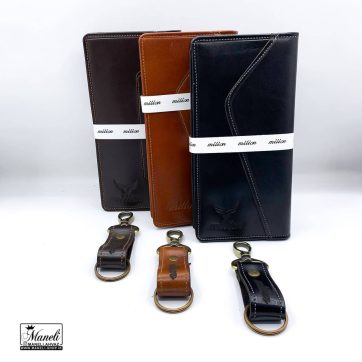 ست کیف پولی بلند و جاکلیدی چرم مردانه میلیون