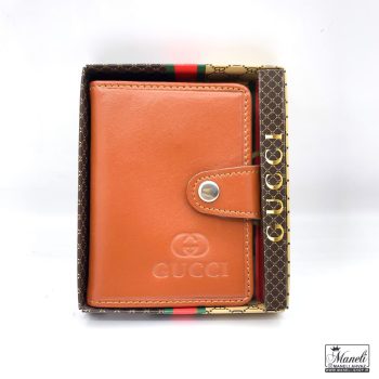 کیف جاکارتی چرم گوچی با رنگ عسلی