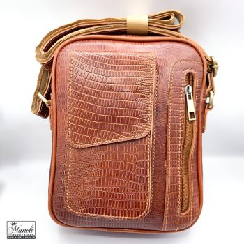 کیف چرم رودوشی مردانه با رنگ عسلی