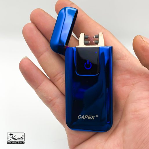 فندک شارژی شوکری آبی کاربنی