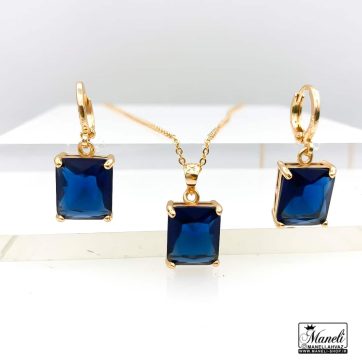 نیم ست نگین سورمه ای ysx