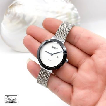 ساعت زنانه صفحه ساده و بند حصیری
