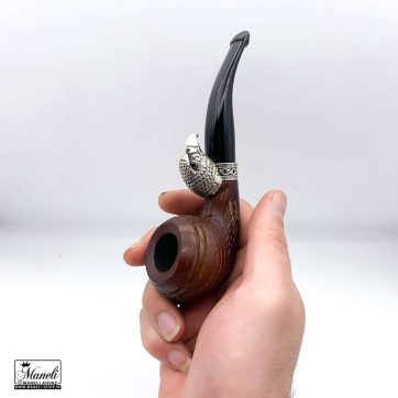پیپ چوبی طرح عقاب کاپیتان بلک قهوه ای آنتیک