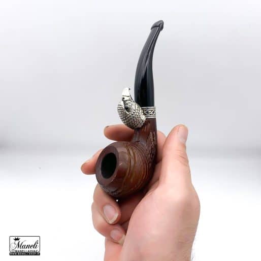 پیپ چوبی طرح عقاب کاپیتان بلک قهوه ای آنتیک