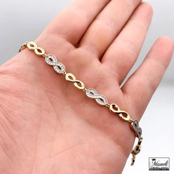 دستبند زنانه بینهایت ژوپینگ - رنگ طلایی، جلوه‌ای از زیبایی و کیفیت - Image 4