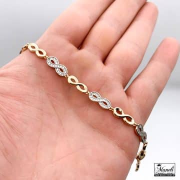 دستبند زنانه بینهایت ژوپینگ - رنگ طلایی، جلوه‌ای از زیبایی و کیفیت - Image 4