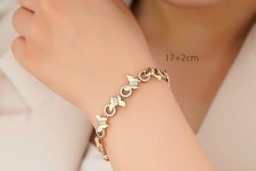 دستبند طرح پروانه ژوپینگ - رنگ طلایی، برند ژوپینگ