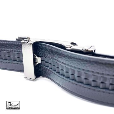 کمربند ریلی چرم مشکی با کلاس