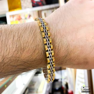 خرید دستبند رولکس مردانه طلایی نقره ای