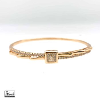 دستبند النگویی نگین دار از برند ژوپینگ