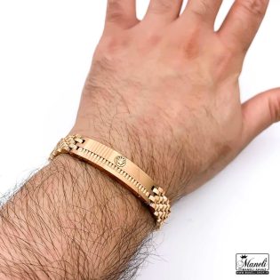 دستبند رولکس رزگلد مردانه مسی