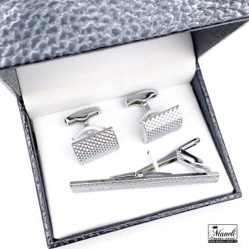 ست دکمه سردست و گیره کراوات شیک