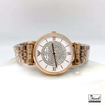 ساعت امپریو آرمانی زنانه رزگلد - صفحه نگین دار