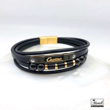 دستبند پسرانه خفن چرم کارتیر
