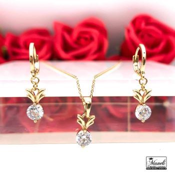 نیم ست ژوپینگ تک نگین - ظریف و شیک