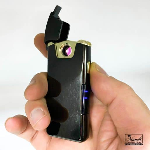 فندک شارژی پره‌ای مشکی lighter