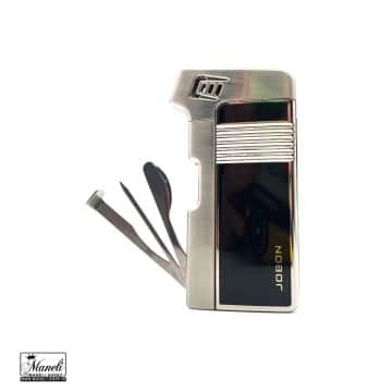 فندک پیپ ابزاردار رنگ نقره‌ای