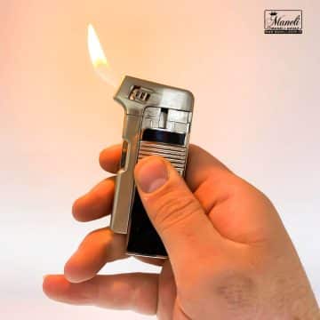 فندک پیپ ابزاردار رنگ نقره‌ای کشویی