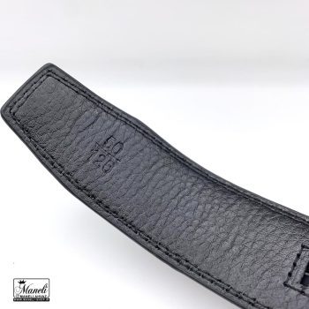 خرید کمربند ریلی چرم طلایی مشکی