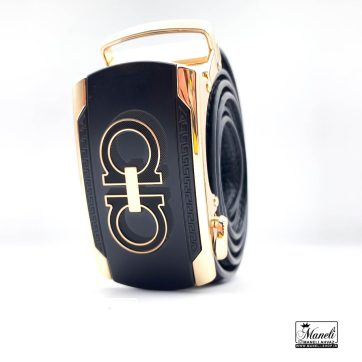 کمربند ریلی چرم مشکی سالواتوره فراگامو