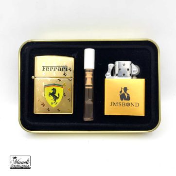 ست فندک شارژی و فندک بنزینی فراری