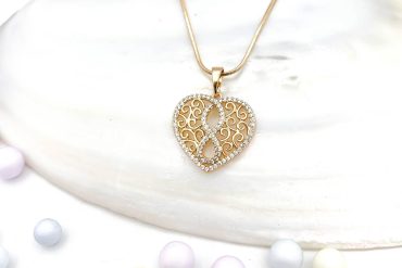 گردنبند ژوپینگ قلب طرحدار ضدحساسیت