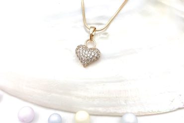 گردنبند ژوپینگ قلب ظریف نگینی - جذابیتی بی نظیر