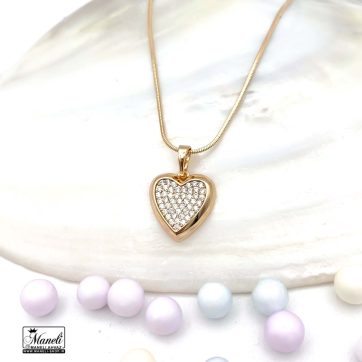 گردنبند ژوپینگ نگین دار طرح قلب