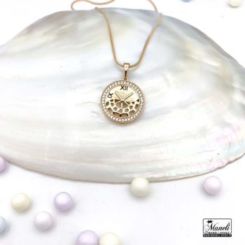 گردنبند زنانه ژوپینگ طرح ساعت - آویز متفاوت