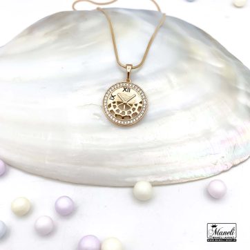 گردنبند زنانه ژوپینگ طرح ساعت - آویز متفاوت