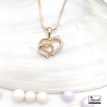 گردنبند زنانه مادر با نوشته mom