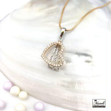 آویز ژوپینگ اصل طرح قلب - سیلور طلایی