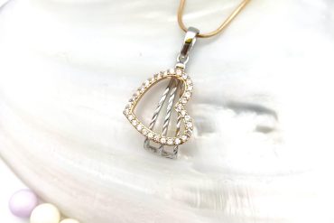 آویز ژوپینگ اصل طرح قلب - سیلور طلایی