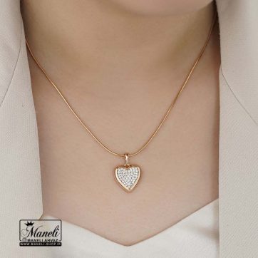 خرید گردنبند ژوپینگ نگین دار طرح قلب