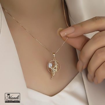 خرید و قیمت گردنبند ژوپینگ زنانه طرح زن نشسته