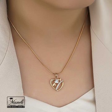 خرید گردنبند ژوپینگ طرح قلب نگین دار