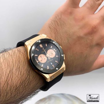 قیمت ساعت هابلوت مشکی رزگلد مردانه