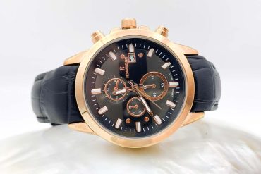 ساعت بند چرم زنانه رومانسون رنگ مشکی کد 1251