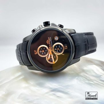 ساعت زنانه الگانس با بند چرم مشکی کد 1257