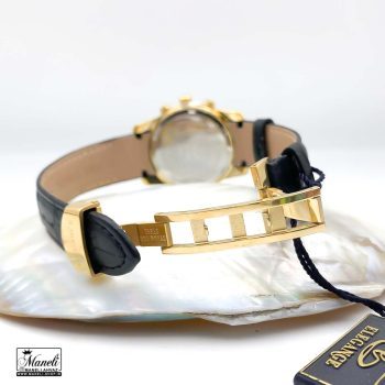 خرید ساعت زنانه بند چرم مشکی و قاب استیل